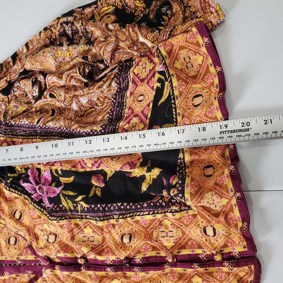 Free People Blouse Womens Small Boho Paisley Floral Crop Whimsy - Picture 5 of 9